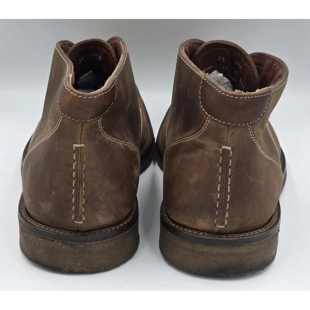 Johnston Murphy Copel Chukka Mens 10M Tan Brown Leather Memory Foam Ankle Boots